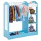 Gymax Kids Dress up Storage Hanging Armoire Dresser Costume Closet w/ Mirror Shelves